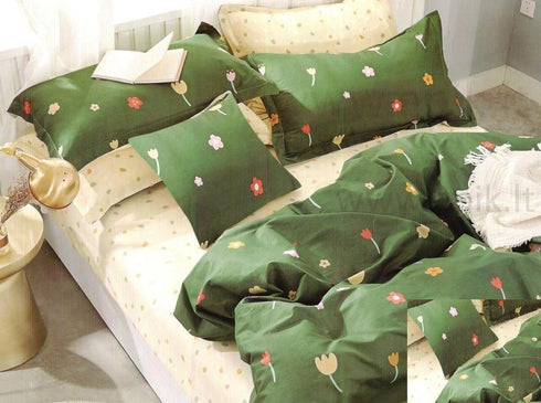 Satino medvilnės patalynės komplektas "Little Flowers"